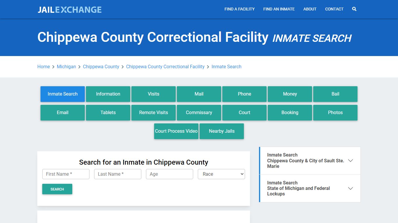 Chippewa County Correctional Facility Inmate Search - Jail Exchange